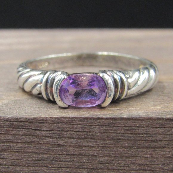 Jewelry - Size 6 Sterling Silver Purple Amethyst Braid Band